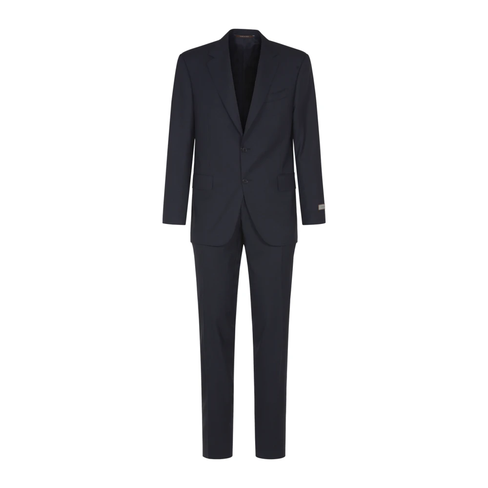Canali Zwarte Jurken met Voering Black Heren