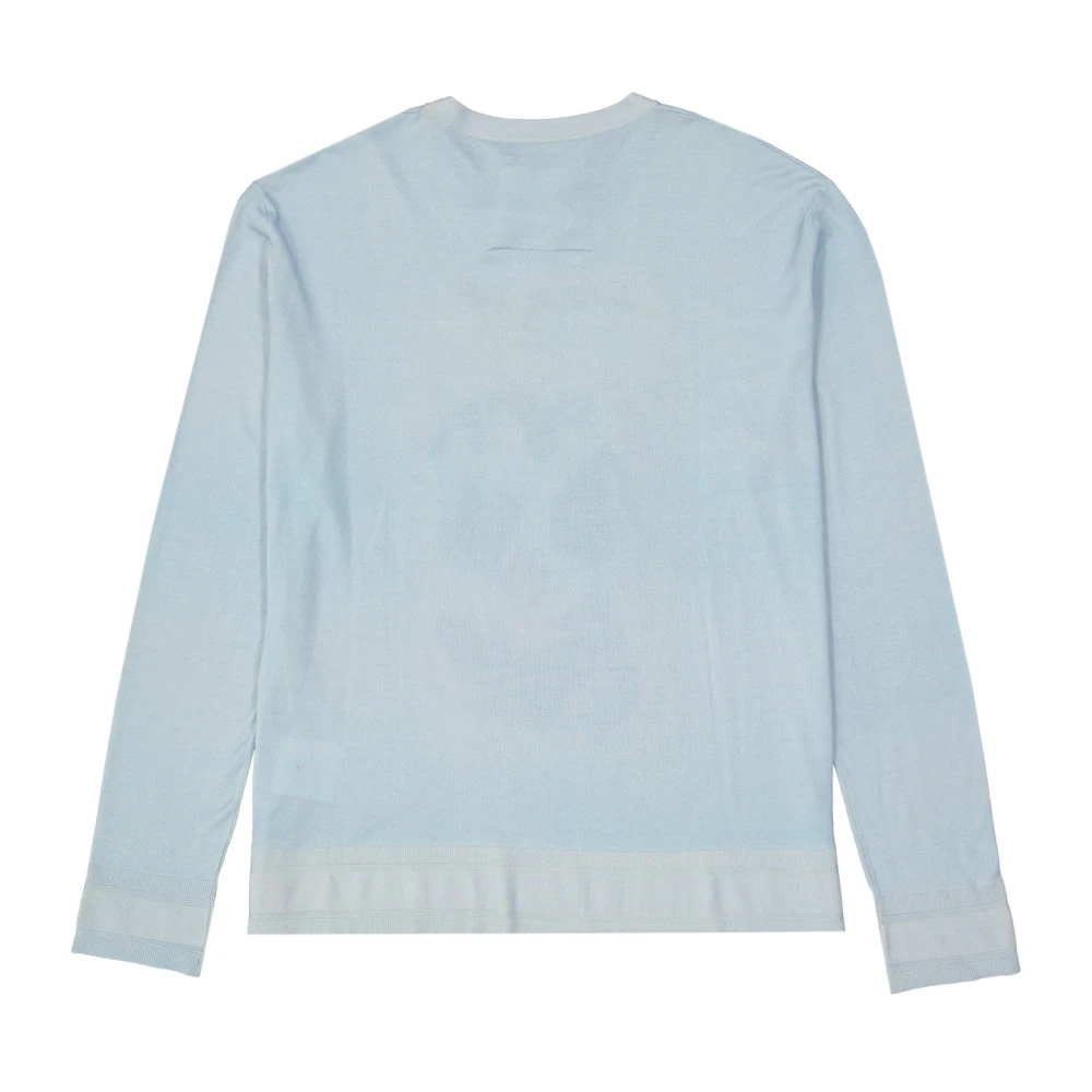 Givenchy Geprinte Zijde Wol Trui Blue Heren