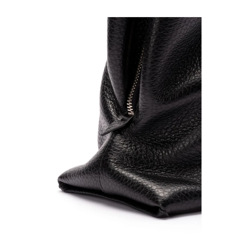The Attico Zwarte Tweewegrits Top Handvat Tas Black Dames
