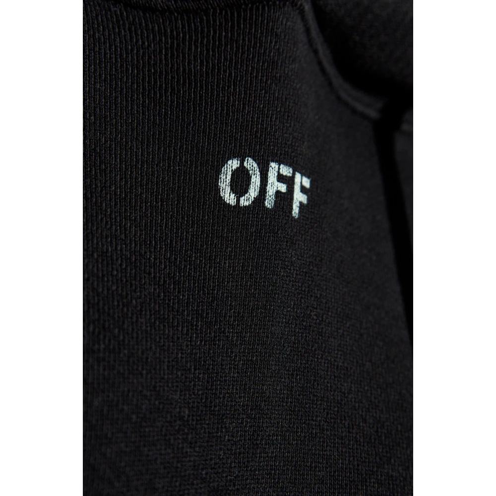 Off White Hoodie Black Heren