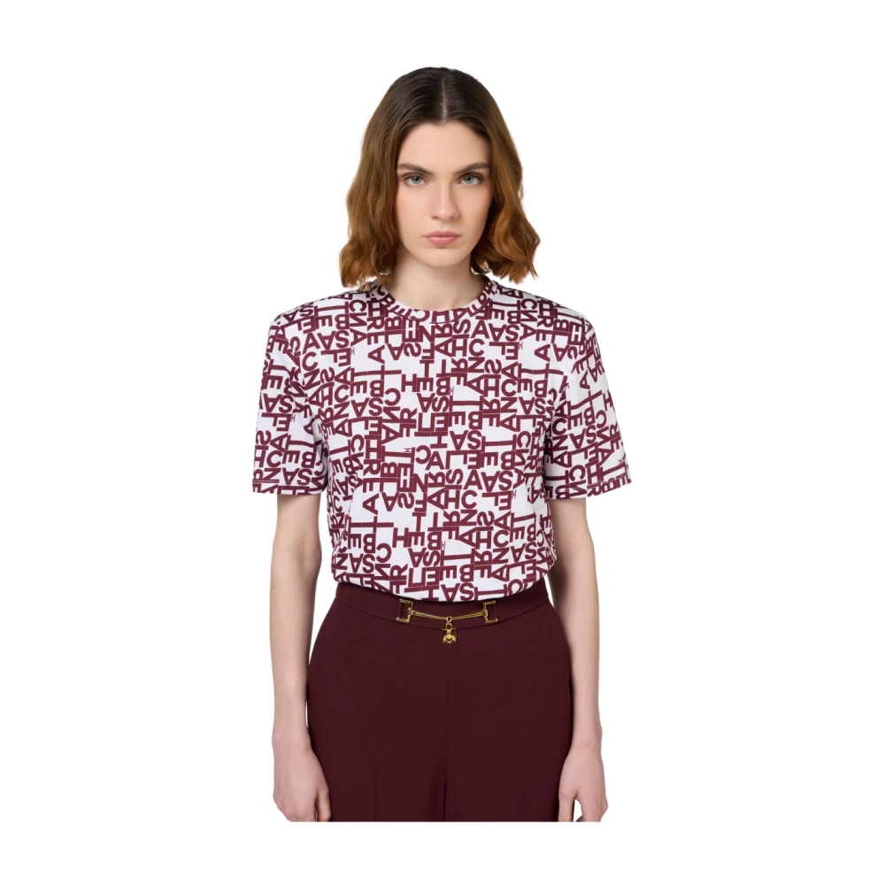Elisabetta Franchi Gestreept T-shirt voor vrouwen Multicolor Dames