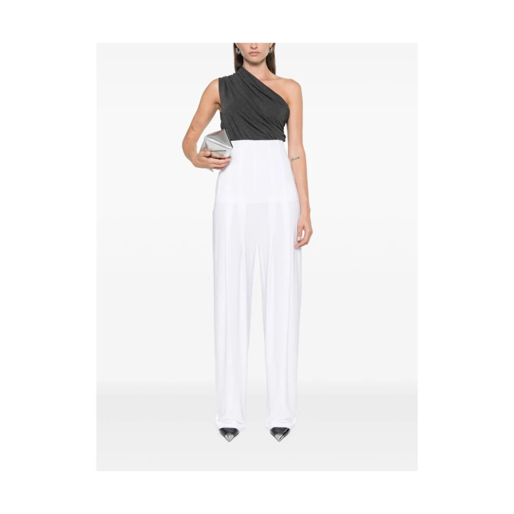 Norma Kamali Witte op maat gemaakte geplooide broek White Dames