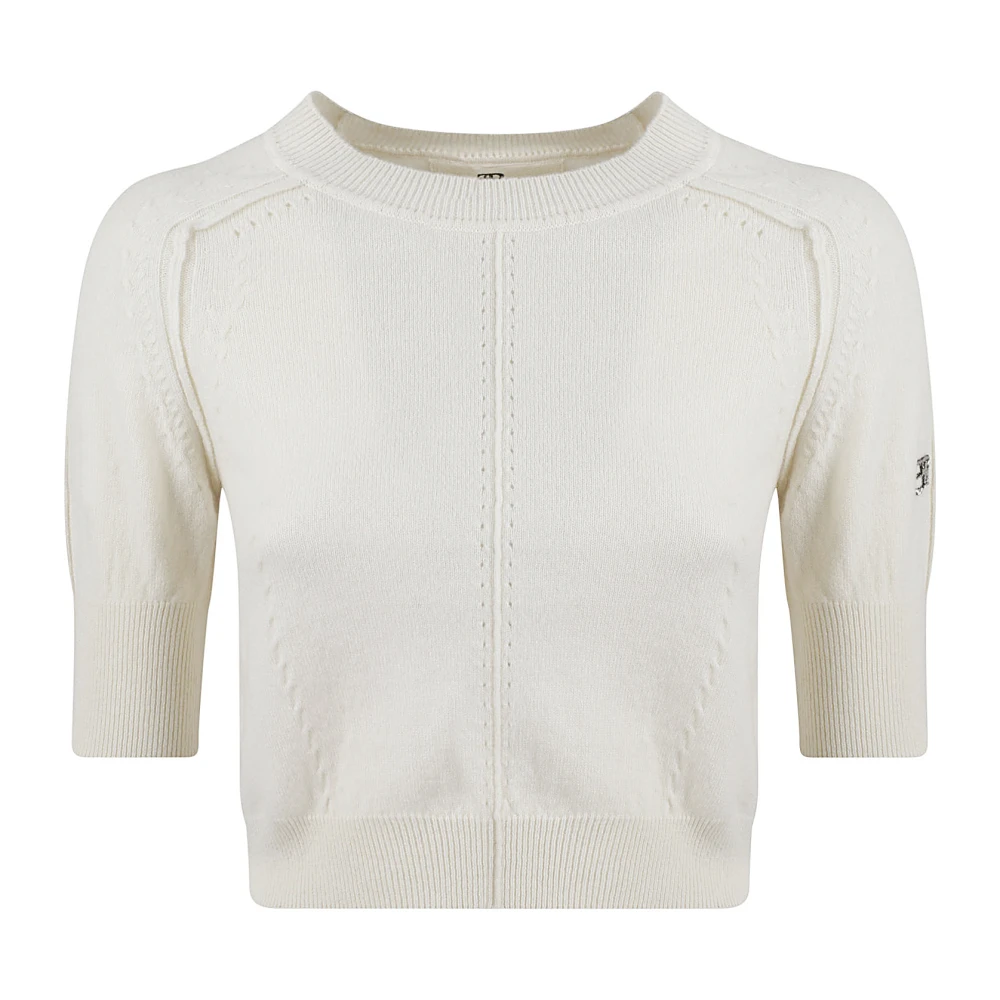 Ermanno Scervino Korte Mouw Tops Collectie White Dames