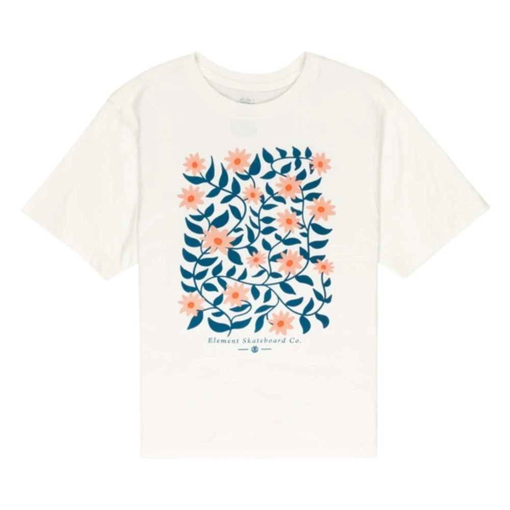 Element Blommor T-shirt White, Dam