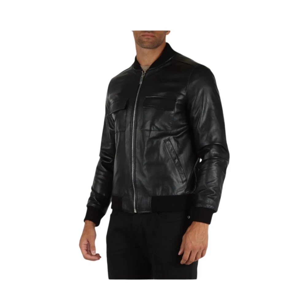 John Richmond Stijlvolle Lam Jas Black Heren