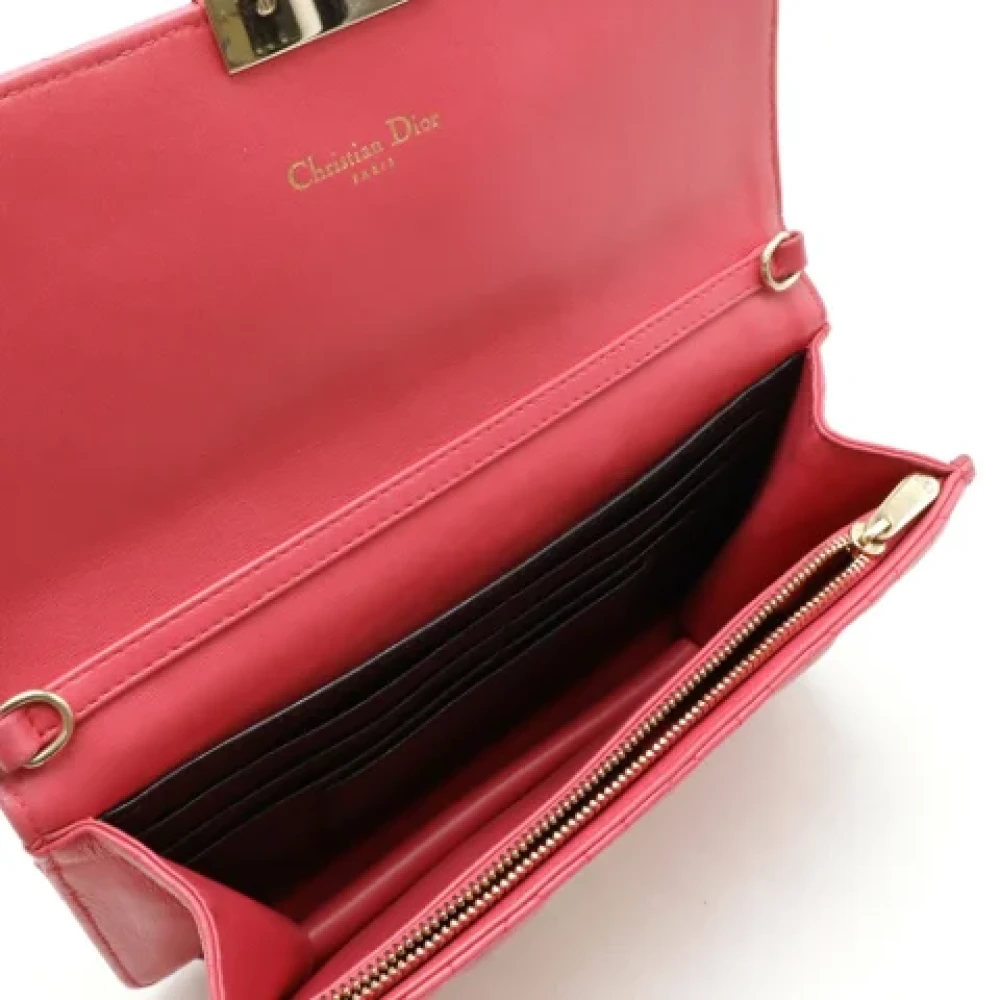 Dior Vintage Pre-owned Leather dior-bags Red Dames