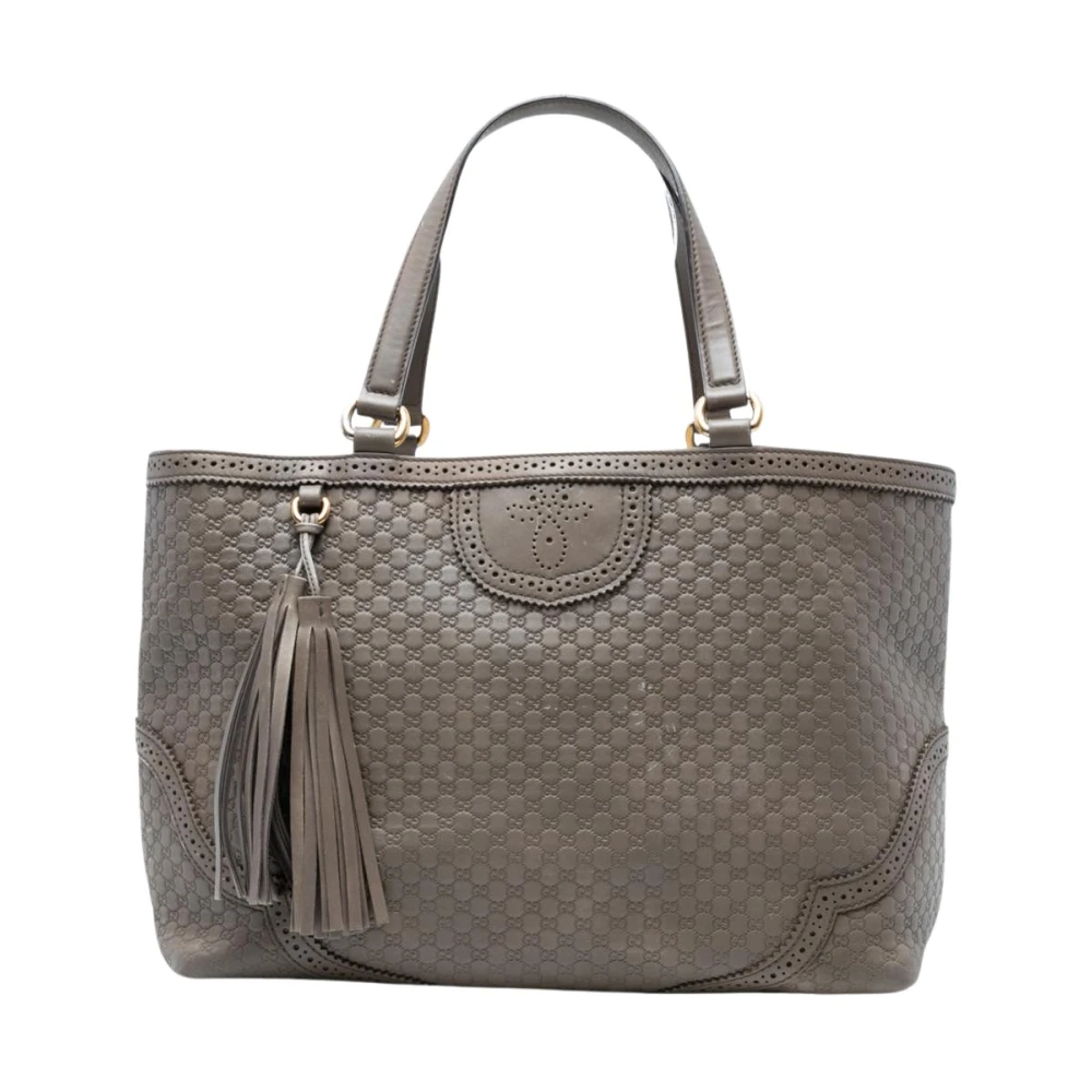 Gucci Vintage Women's Brown Vintage Handbags, One Size, Pre-Owned Leather Tote Bag