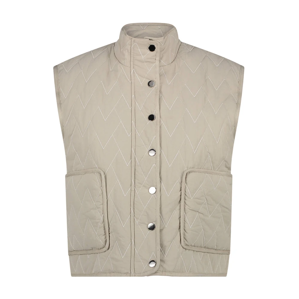 Nukus Zigzag Tiana Gilet Beige Dames