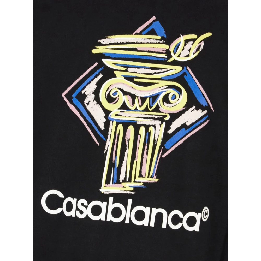 Casablanca Zwart Crew Neck T-shirt en Polo Black Heren