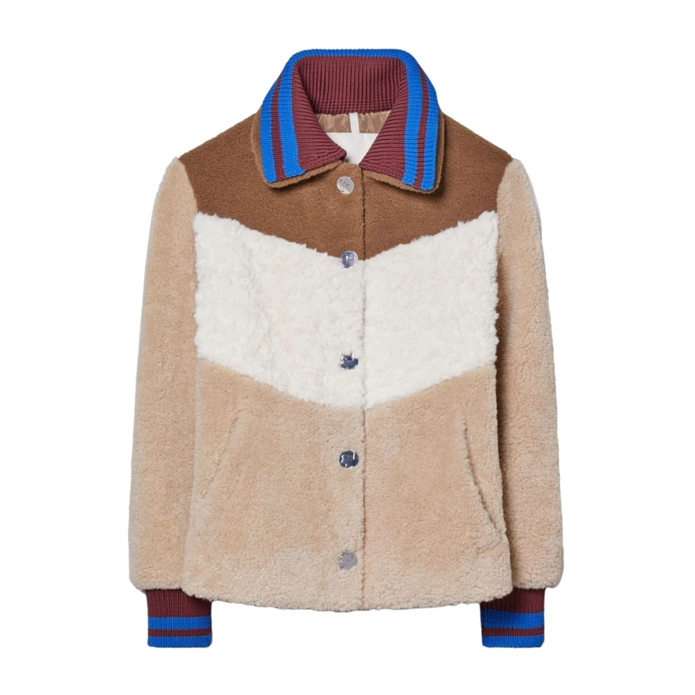 TORY BURCH Wollen Bomberjack Beige Bruin Brown Dames