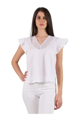 Vit damblus skjorta - XS