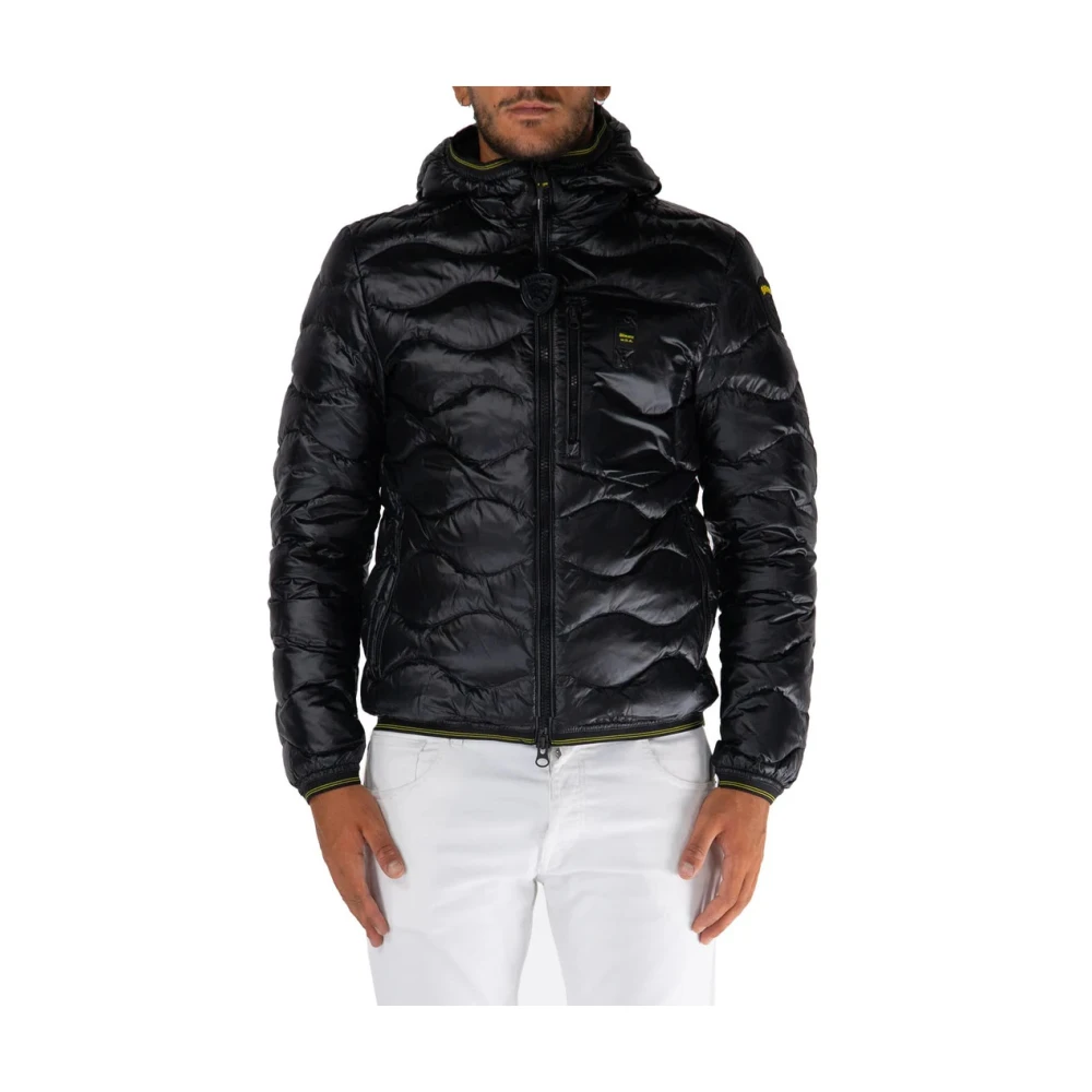 Blauer Gewatteerde Golfjas Zwart Black Heren