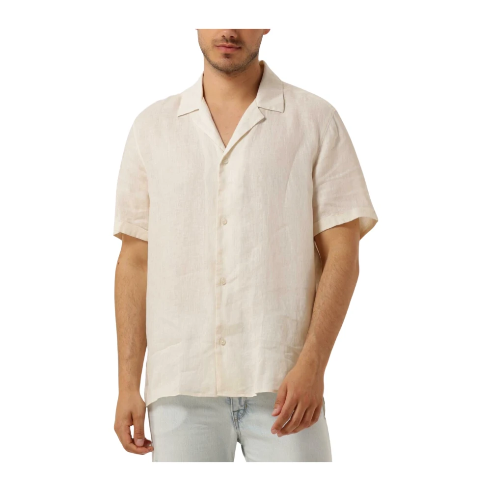 Drykorn Vrijetijdsoverhemd van linnen met reverskraag model 'BIJAN'