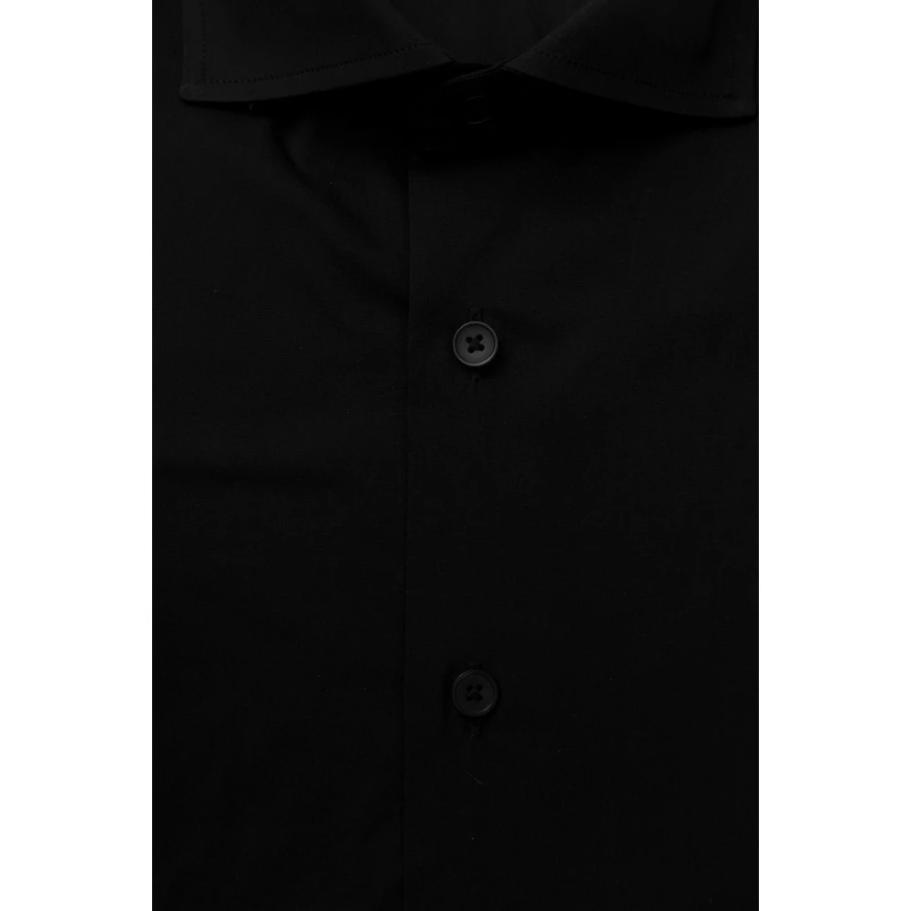 Bagutta Slim Fit Franse Kraag Overhemd Black Heren
