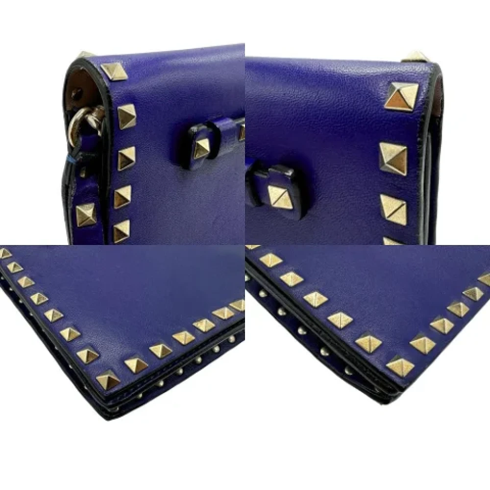 Valentino Vintage Pre-owned Leather clutches Blue Dames