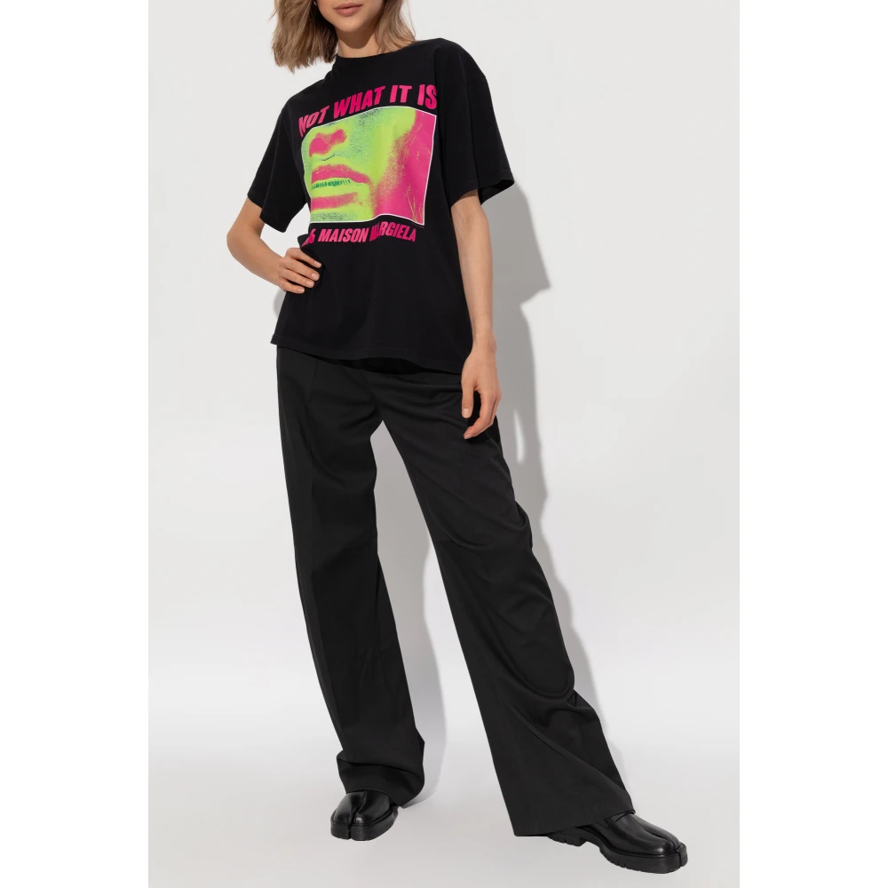 MM6 Maison Margiela T-shirt met print Black Dames