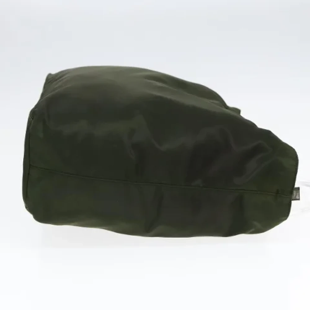 Prada Vintage Pre-owned Nylon handbags Green Dames