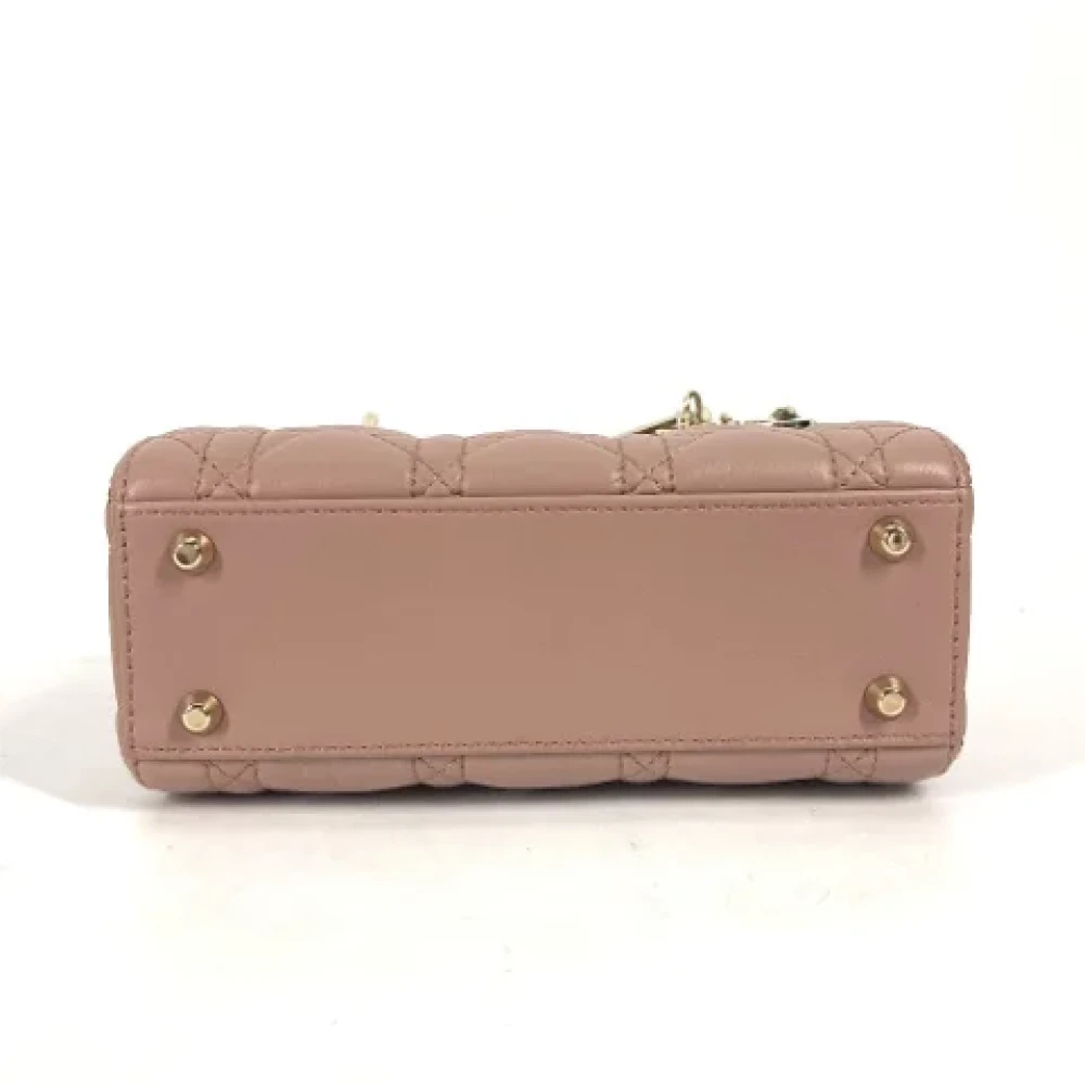 Dior Vintage Pre-owned Leather dior-bags Pink Dames