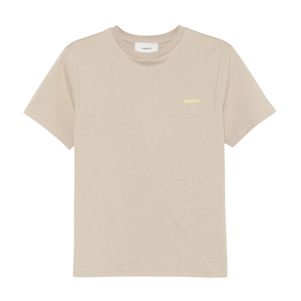 Coperni Logo Boxy T-shirt Beige Geel Beige Heren