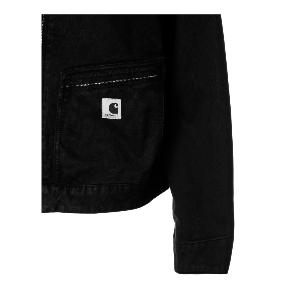 Carhartt WIP Katoenen Jack met Visgraatpatroon Black Heren