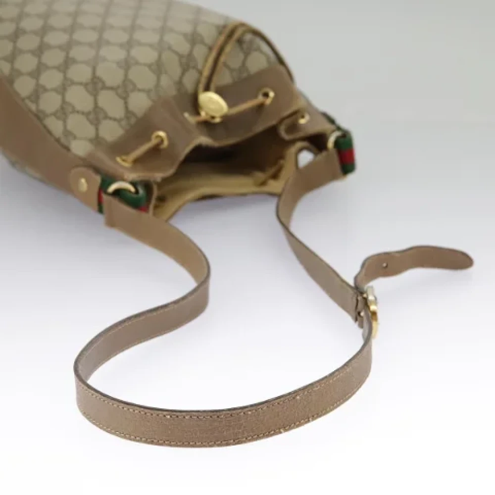 Gucci Vintage Pre-owned Canvas shoulder-bags Beige Dames