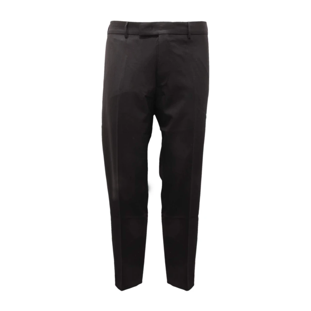 Pt01 Men's Black Chinos, 2XL, Stretch Wool Trousers In