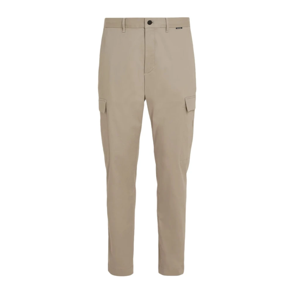 Calvin Klein Moderne Twill Tapered Cargo Broek Beige Heren