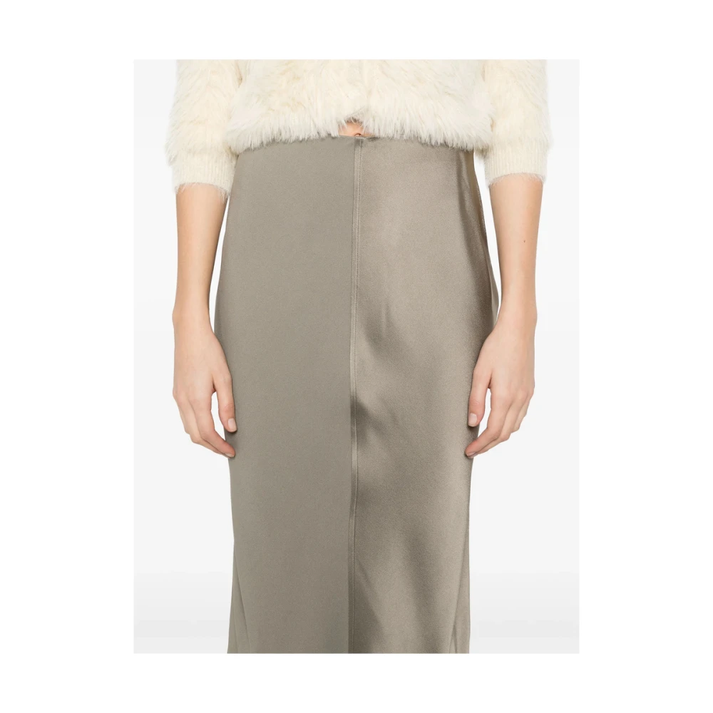 Ami Paris Grijze Rok met Zijrits Gray Dames