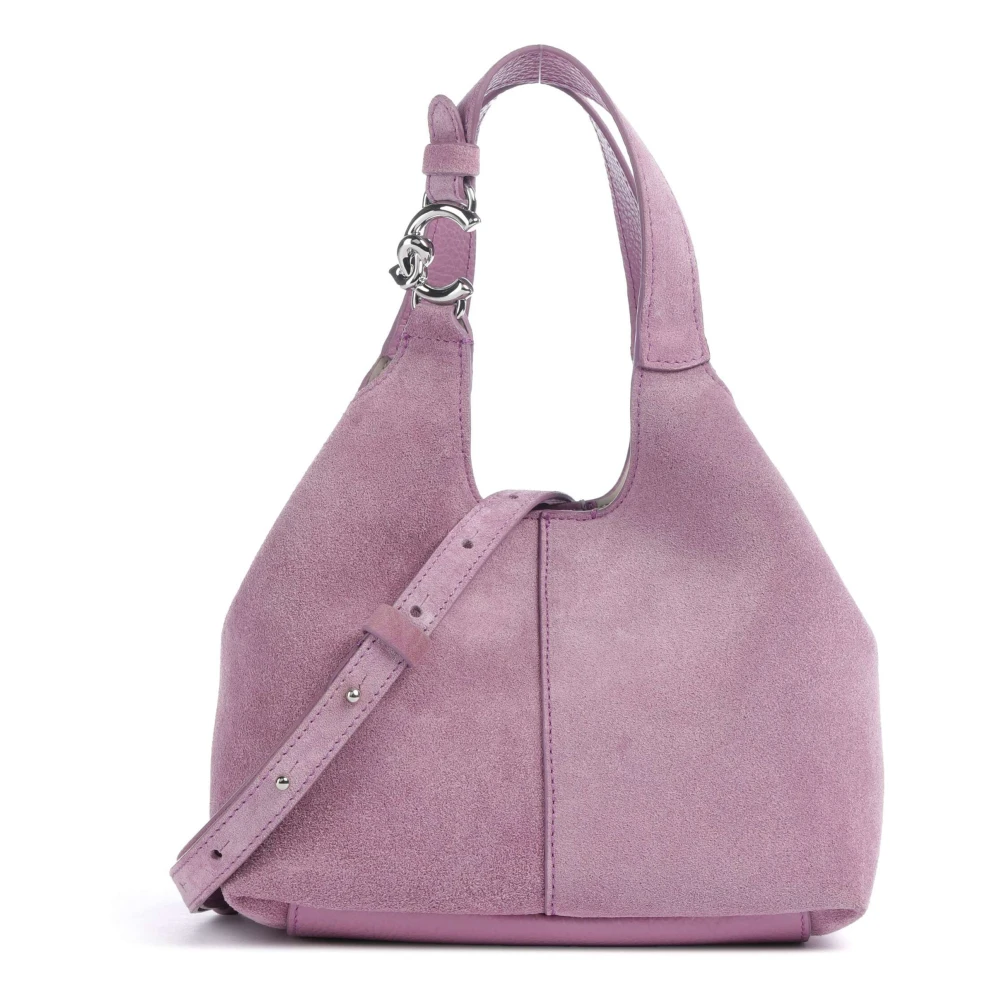 Coccinelle Women's Pink Shopping Bags, One Size, C-Easy Suede Handbag