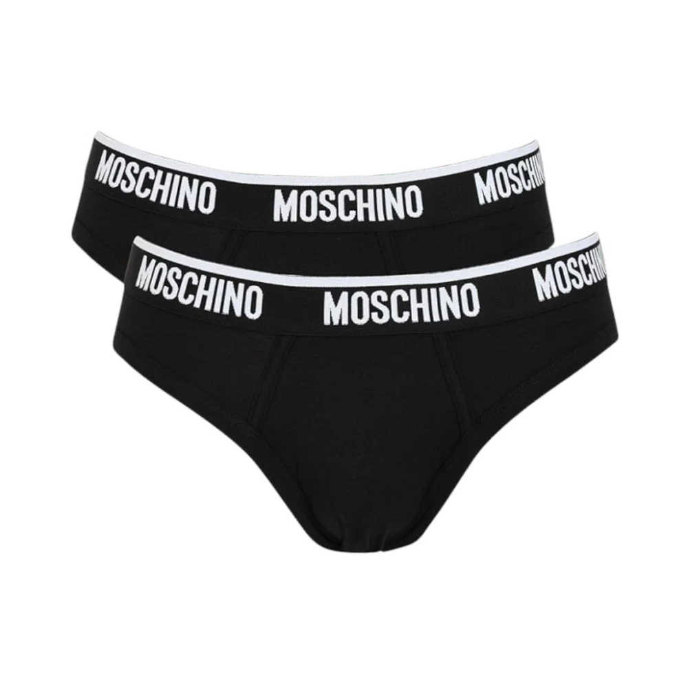 Moschino Zijden Slip Set Black Heren