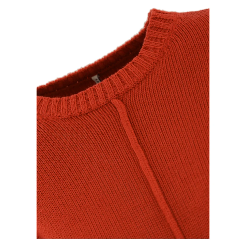 Liviana Conti Wol Dip Dye Lange Mouw Jurk Orange Dames