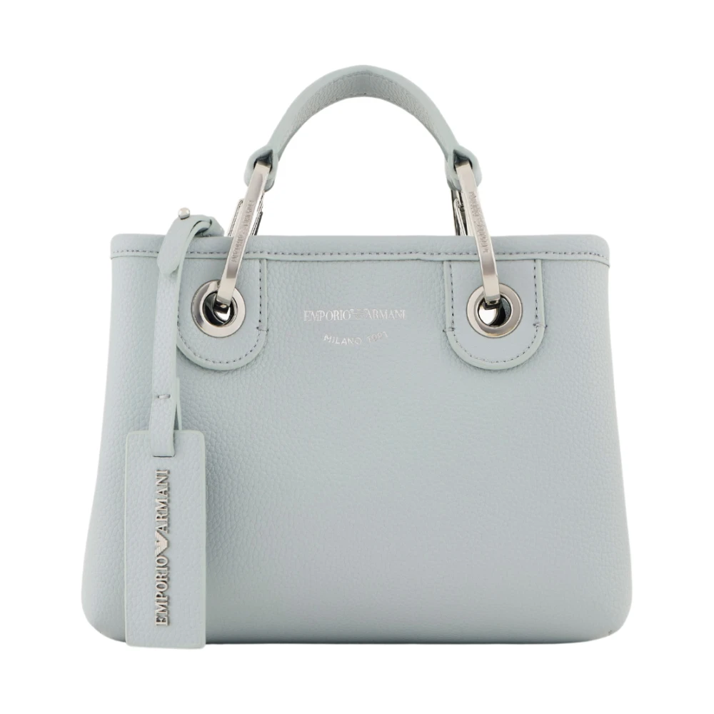 Emporio Armani Stijlvolle Shoppingtas in Stof Storm Blue Dames