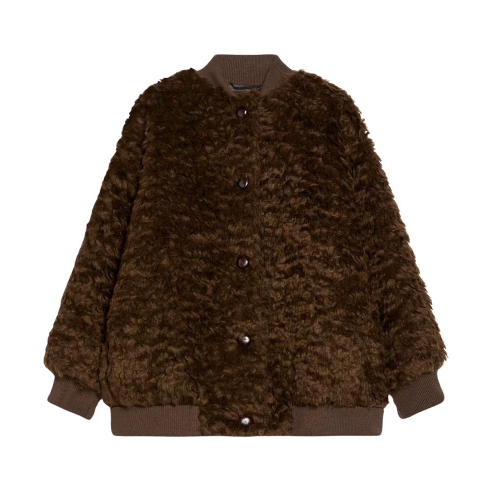 Max Mara Weekend Mohair Bomberjack Brown Dames