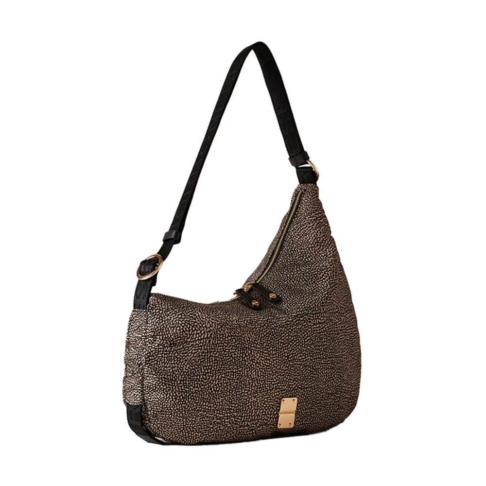 Borbonese Stijlvolle Teapot Tas met Verstelbare Band Brown Dames