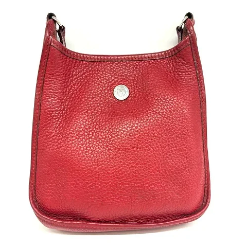 Hermès Vintage Pre-owned Leather crossbody-bags Red Dames