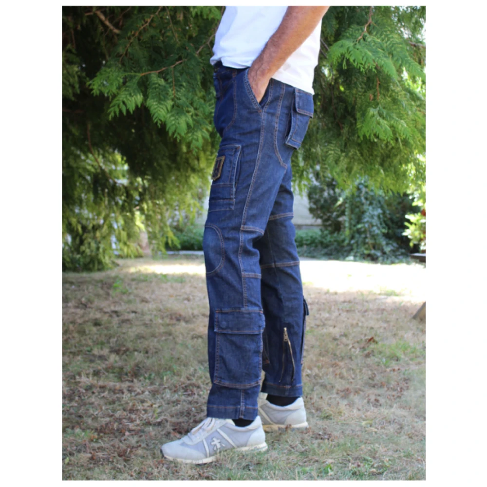 aeronautica militare Straight Jeans Blue Heren