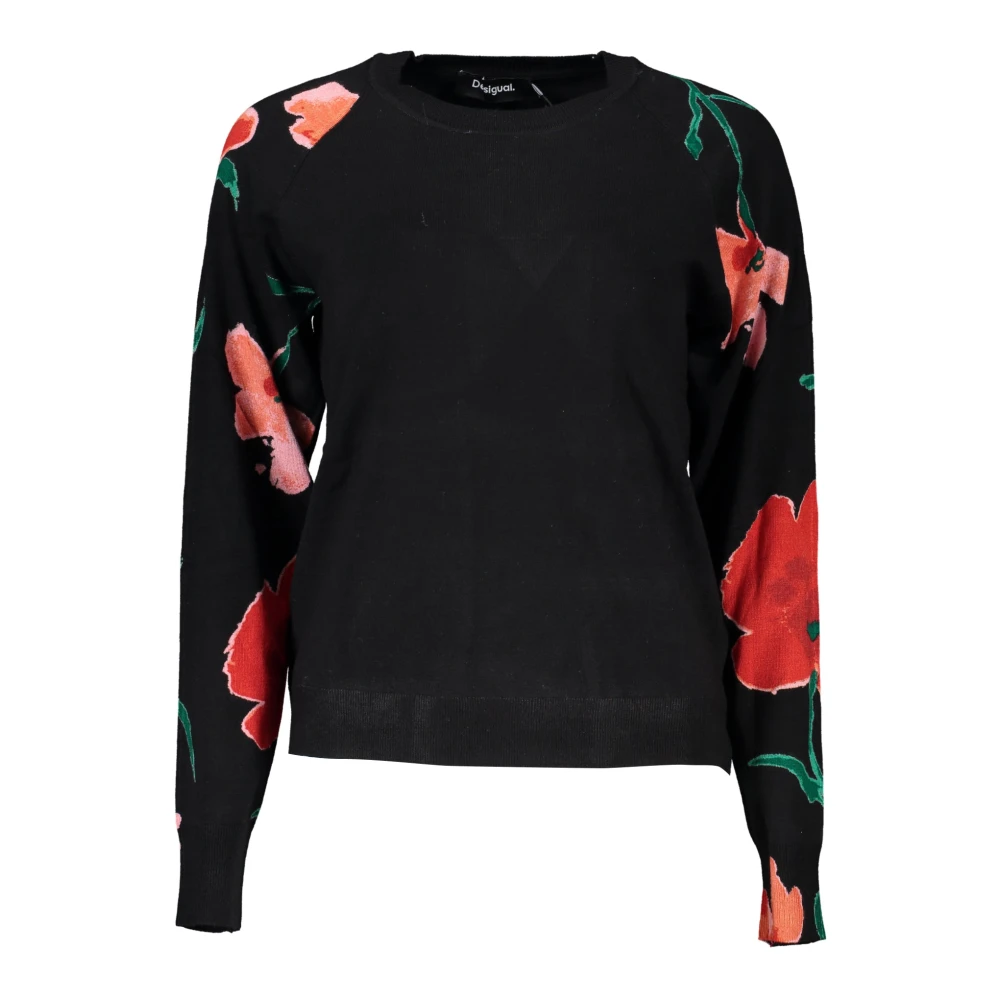 Desigual Zwarte dames top met lange mouwen Black Dames