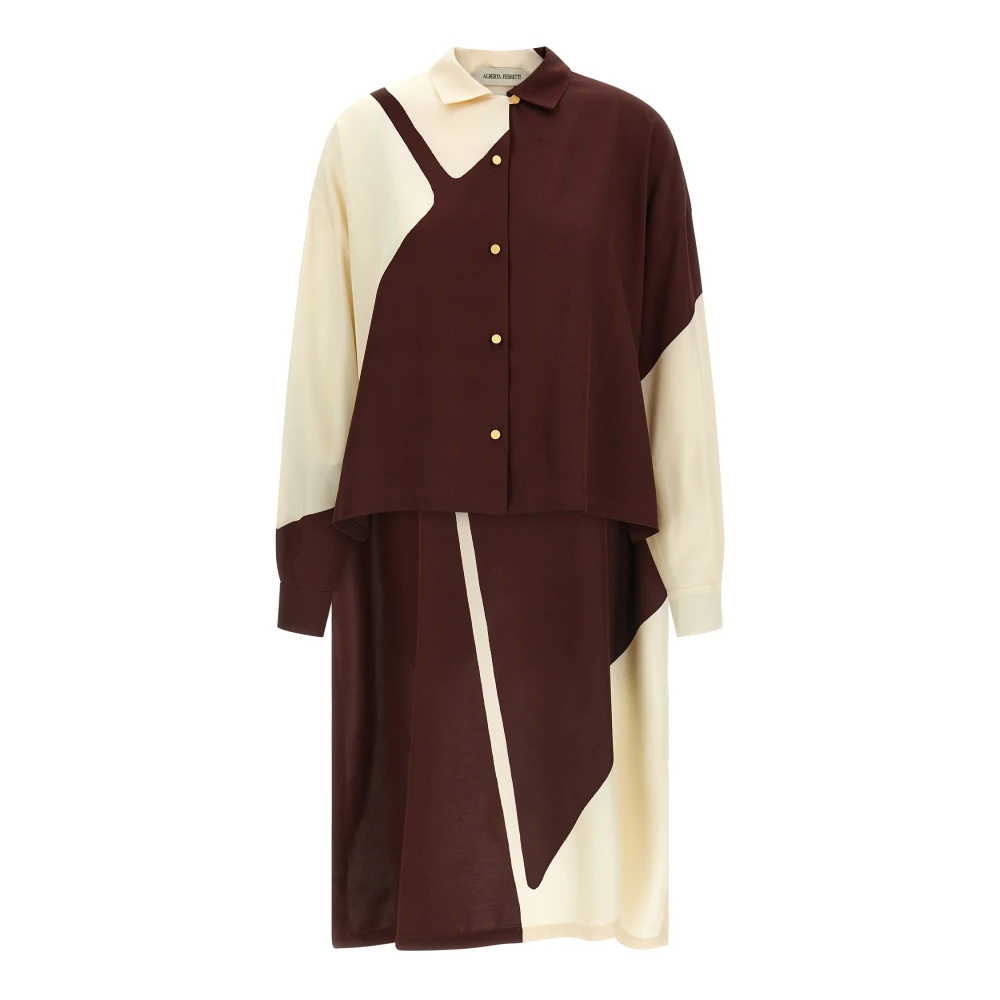 Alberta Ferretti Women's Multicolor Fluid Viscose Shirt Dress - Shirt Dresses - Xs - Dresses