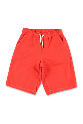 light-denim-elastic-waist-shorts