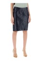 crocodile-effect-leather-skirt