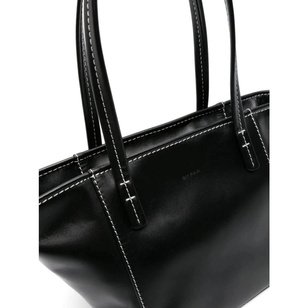 By FAR Casual Zwarte Leren Schoudertas Black Dames