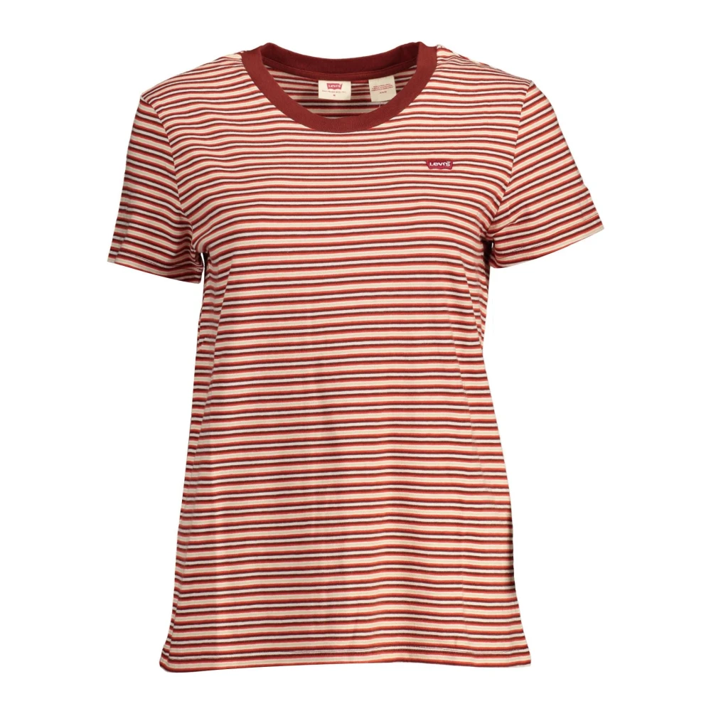 Levi's Women's Red T-Shirts,, Cotton Logo T-Shirt Extra Small