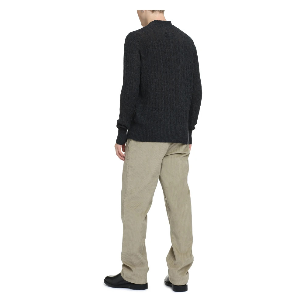 ETRO Cashmere Kabelgebreide Vest Gray Heren