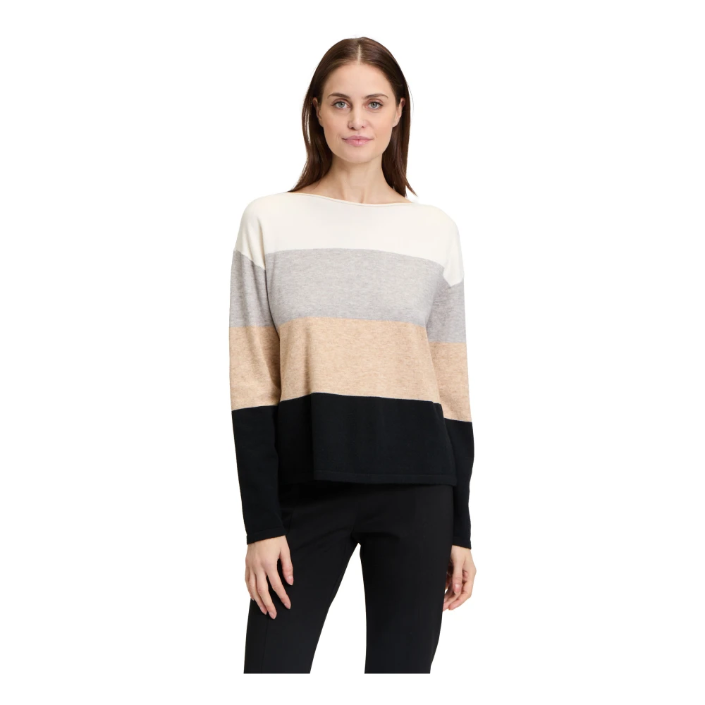Betty Barclay Kleur Blok Fijngebreide Trui Multicolor Dames
