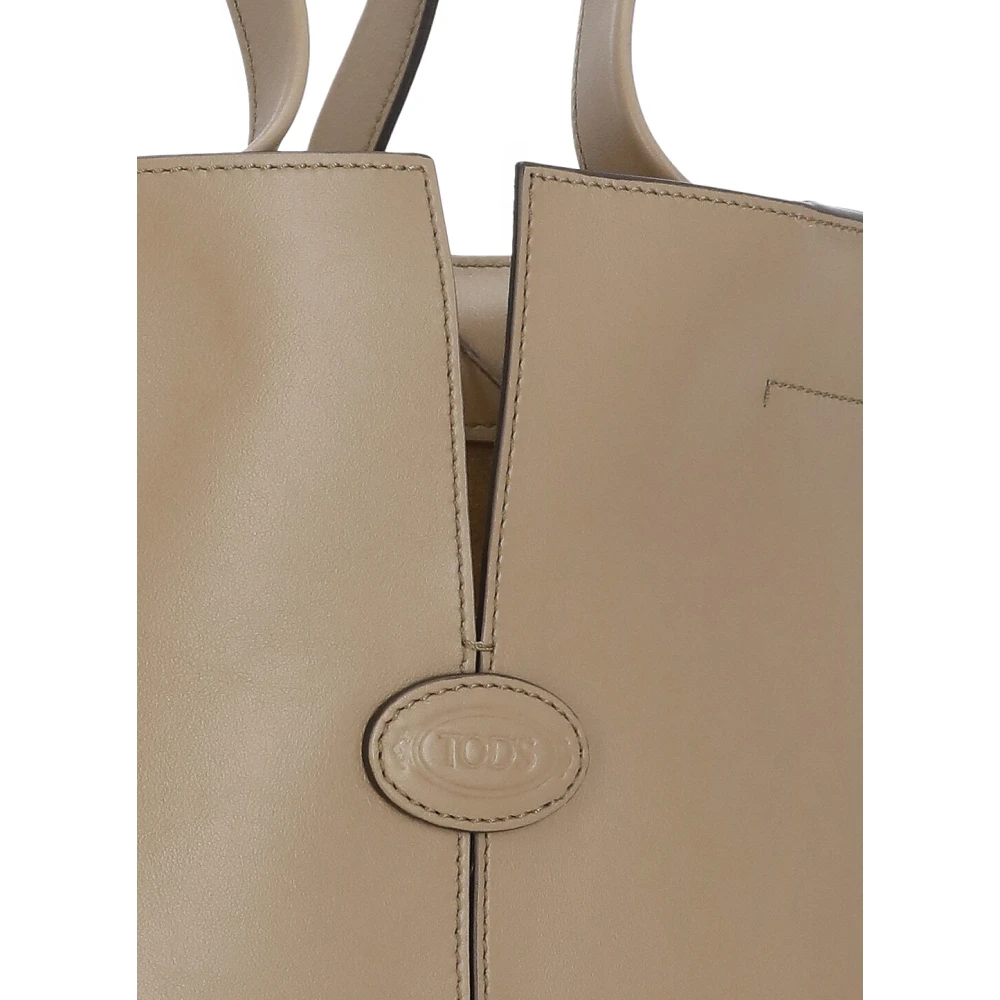 TOD'S Bruine Leren Dames Tas met Handvatten Brown Dames