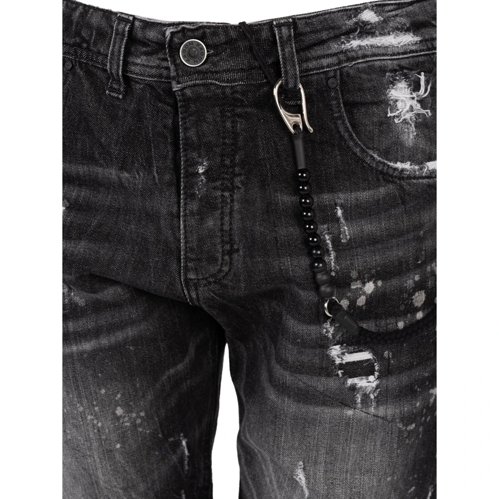 Xagon Man Vintage Denim Shorts Black Heren