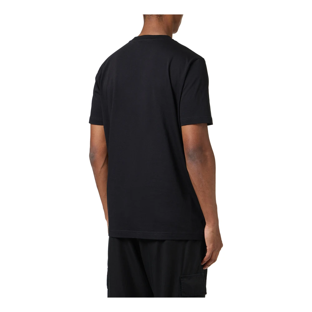Iceberg Zwarte regular fit katoenen T-shirt met maxi multicolor Bear print Black Heren