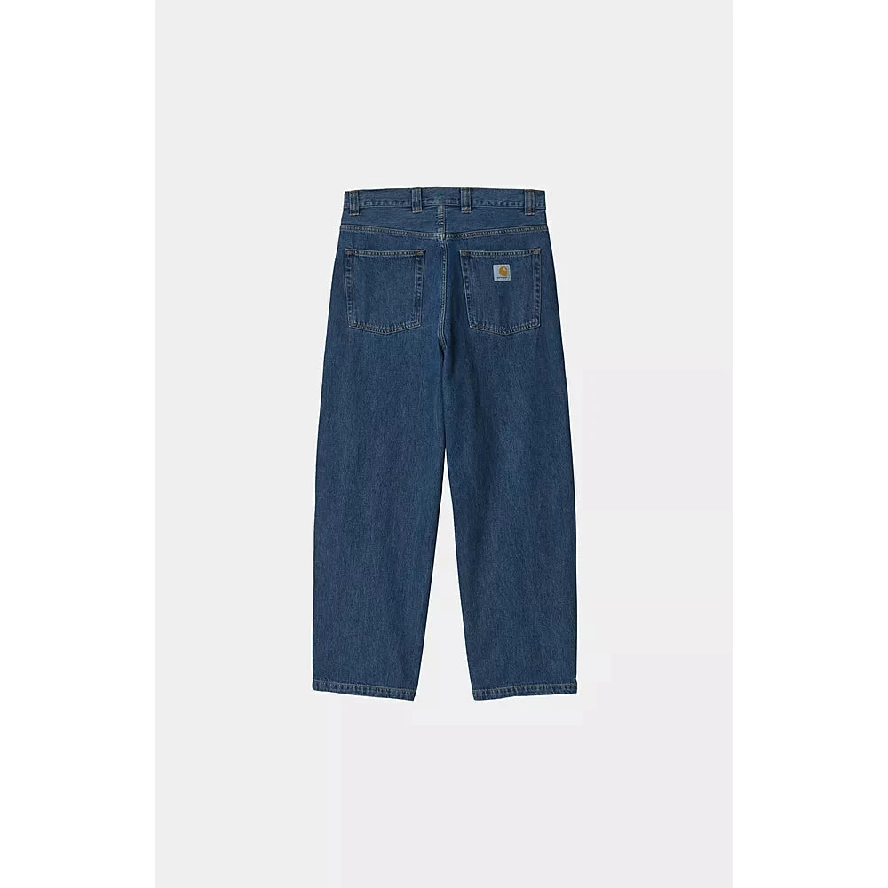 Carhartt WIP Ruimvallende Straight Fit Denim Broek Blauw Blue Dames