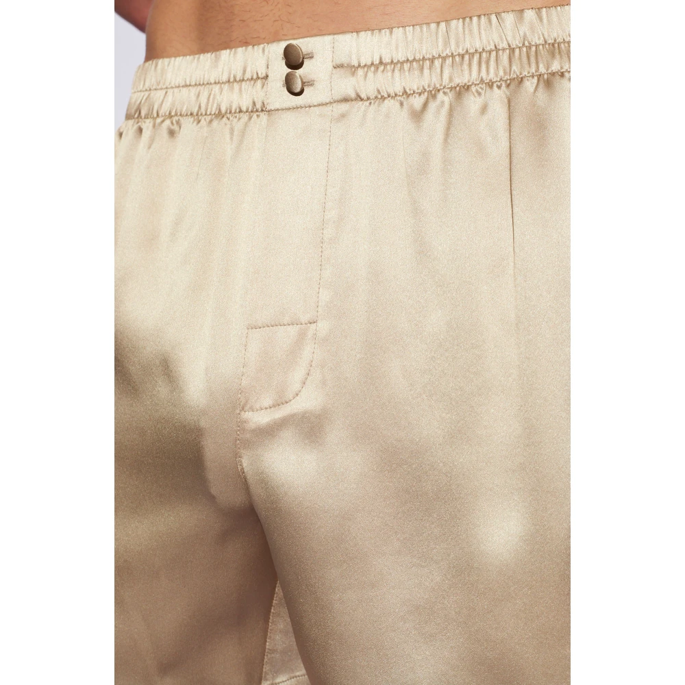 Dolce & Gabbana Zijden ondergoed shorts Beige Heren