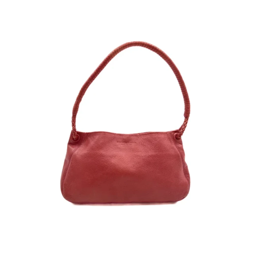 Bottega Veneta Vintage Pre-owned Canvas shoulder-bags Red Dames